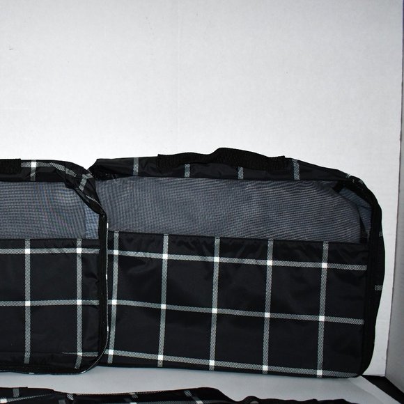 Thirty One  Packing Cube Deluxe Set  in  Black Windowpane Plaid  Set of 5 NWT - Picture 6 of 8